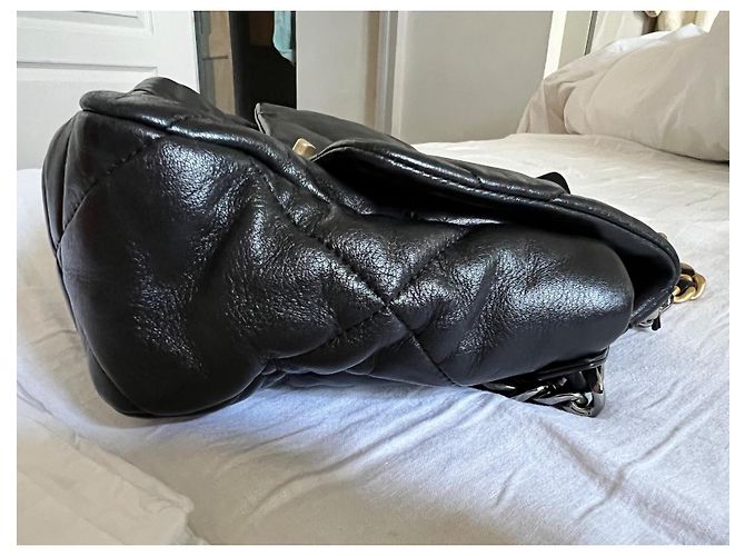 Borsa Chanel 19 Large in agnello nero - vista 8