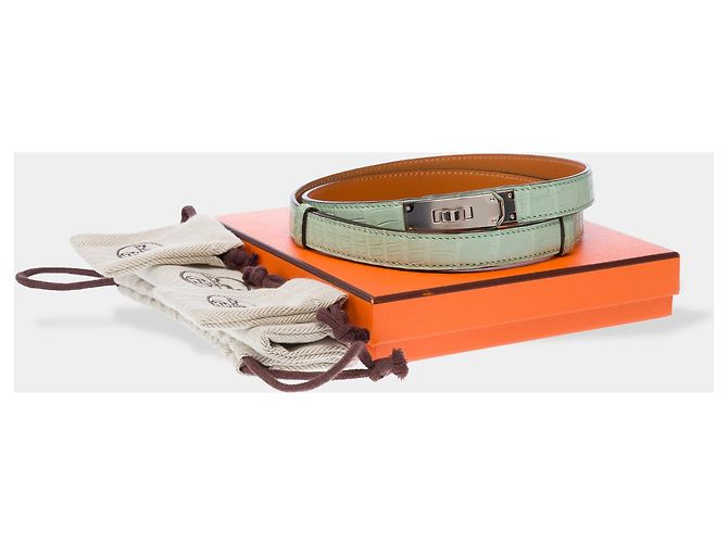 Hermès HERMES Kelly Accessoire aus exotischem Leder Grün - 102920 - Ansicht 2
