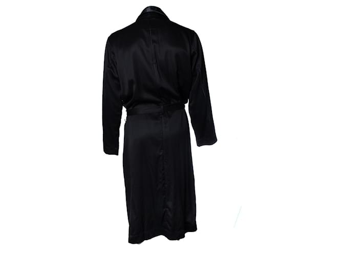 Autre Marque CDLP, Bata larga de seda negra Negro - vista 2
