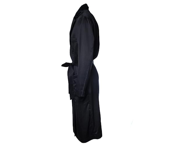 Autre Marque CDLP, Bata larga de seda negra Negro - vista 4