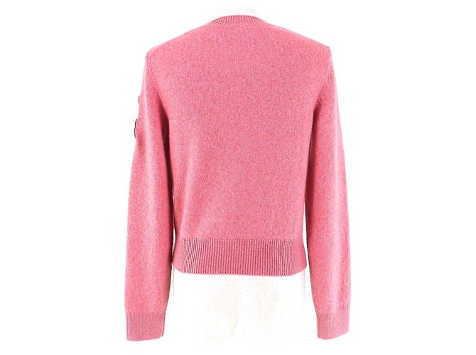 Cashmere-Strickpullover mit COCO-Gitarren-Patch von Chanel Pink - Ansicht 3