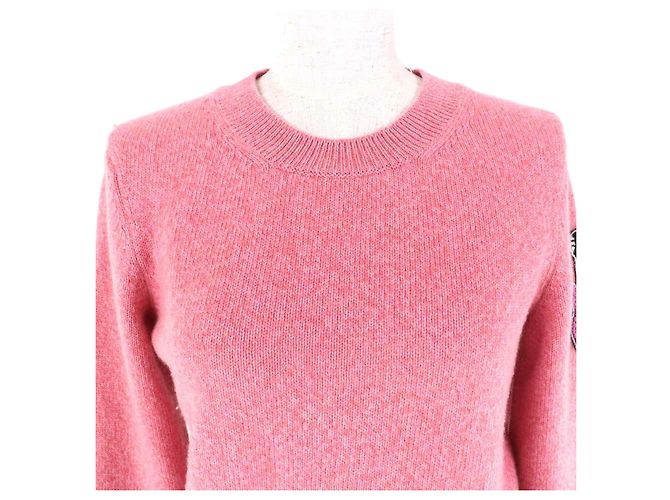Cashmere-Strickpullover mit COCO-Gitarren-Patch von Chanel Pink - Ansicht 4
