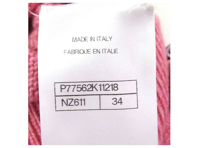 Cashmere-Strickpullover mit COCO-Gitarren-Patch von Chanel Pink - Ansicht 7