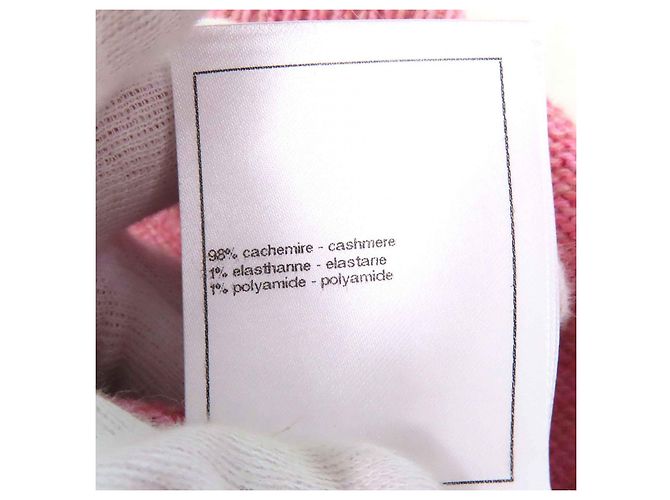 Cashmere-Strickpullover mit COCO-Gitarren-Patch von Chanel Pink - Ansicht 8