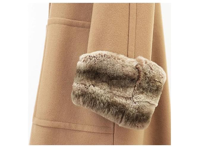 Autre Marque Abrigo de Conejo Rex Melton ADORE Beige Camello - vista 5