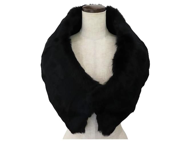 Chanel Lapin Fur Scarf Black ref.2531786 - Joli Closet