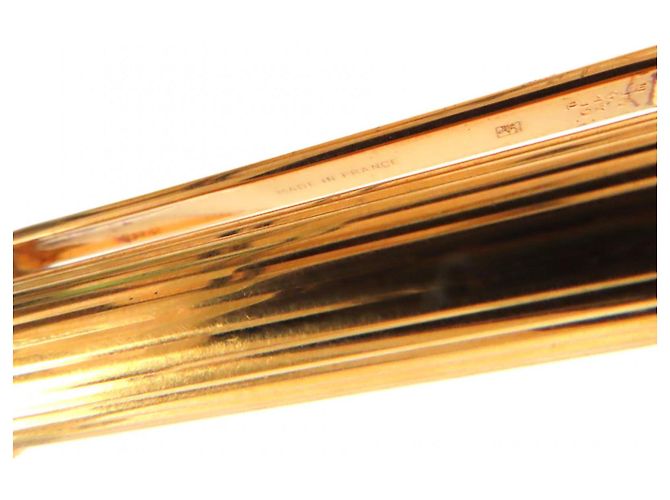 Kugelschreiber Must de Cartier mit Streifenmuster Golden - Ansicht 6