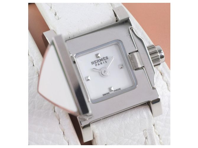 Orologio in acciaio inossidabile Hermès Medor Rock Bianco - vista 3