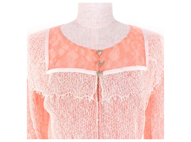 Cardigan de algodón COCO Mark de Chanel Rosa - vista 4