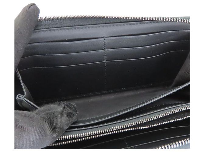 Cartera larga de lona GG con emblema GG de Gucci Negro - vista 10