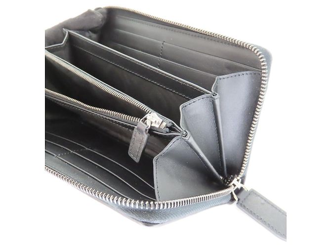Cartera larga de lona GG con emblema GG de Gucci Negro - vista 11