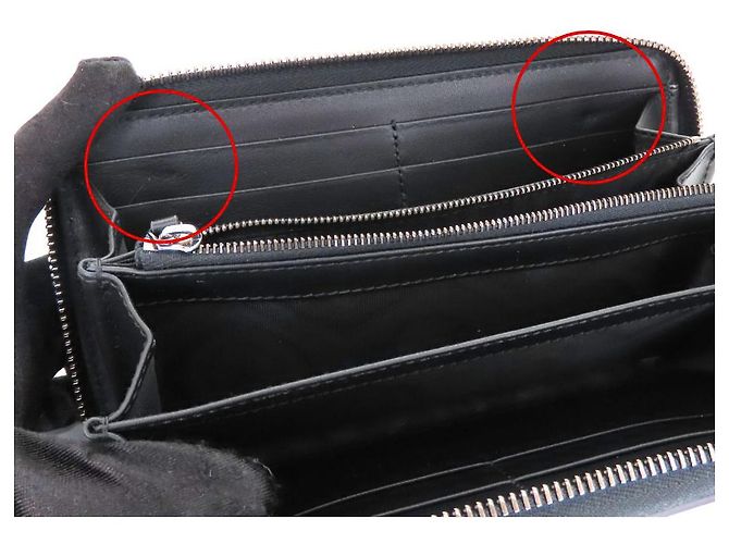 Cartera larga de lona GG con emblema GG de Gucci Negro - vista 12