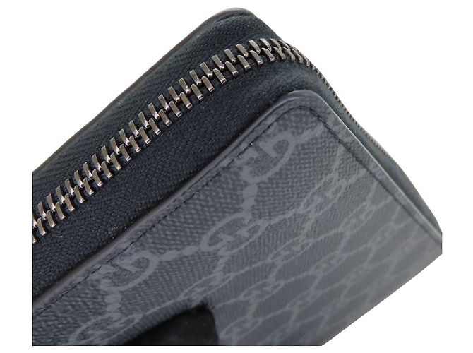 Cartera larga de lona GG con emblema GG de Gucci Negro - vista 14
