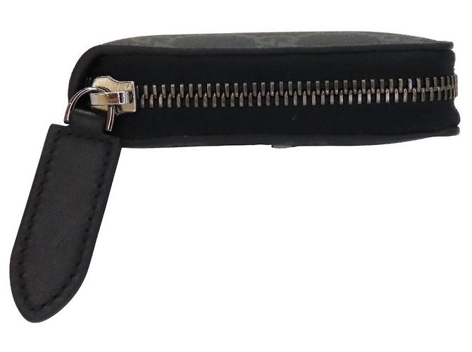 Cartera larga de lona GG con emblema GG de Gucci Negro - vista 4