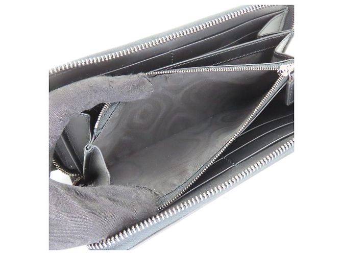 Cartera larga de lona GG con emblema GG de Gucci Negro - vista 9