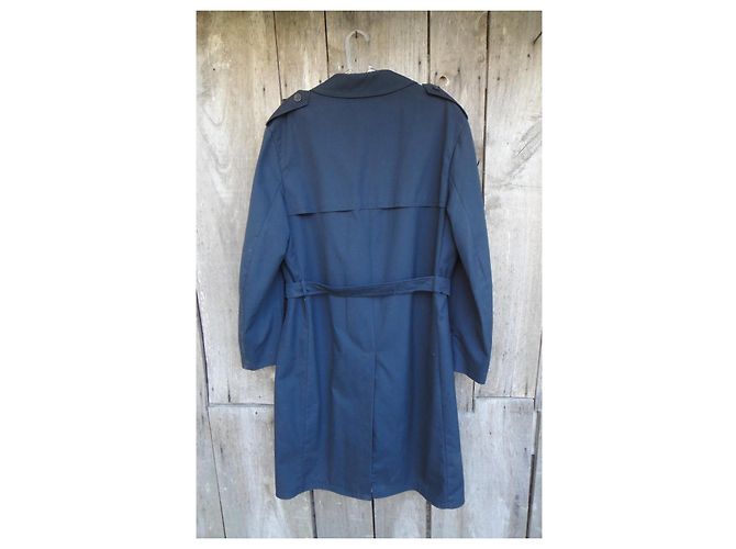 Autre Marque Trench Coat Blu Navy in Gabardine di Cotone M - vista 2