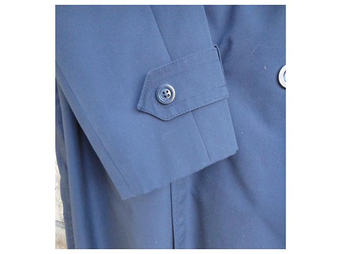 Autre Marque Trench Coat Blu Navy in Gabardine di Cotone M - vista 6