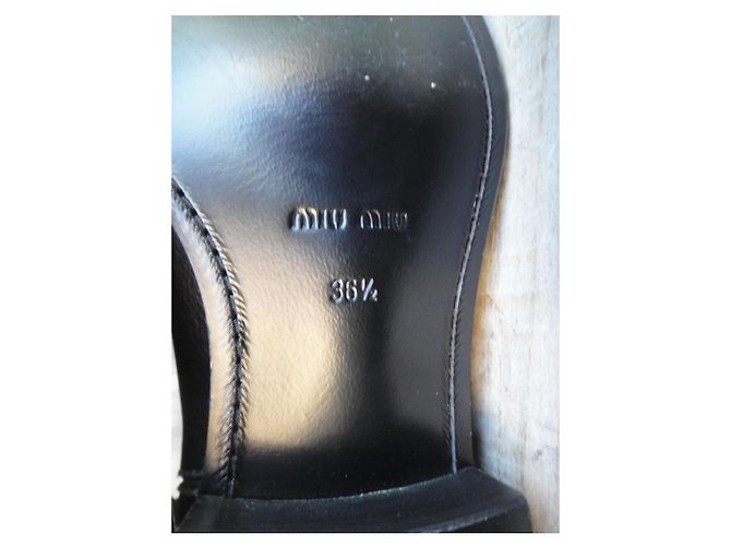 Stivaletti Miu Miu in pelle nera Nero - vista 6