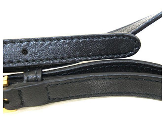 Borsa a spalla in pelle nera Matelassé Miu Miu Nero - vista 6