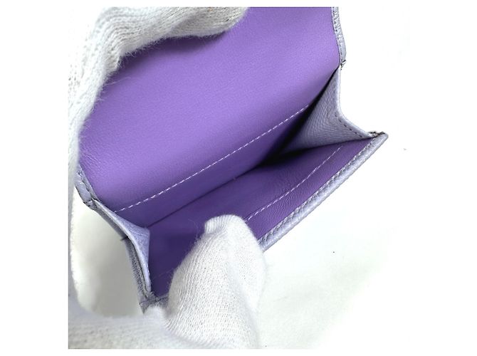 Bulgari Bvlgari lila Leder Dreifach-Brieftasche - Ansicht 10