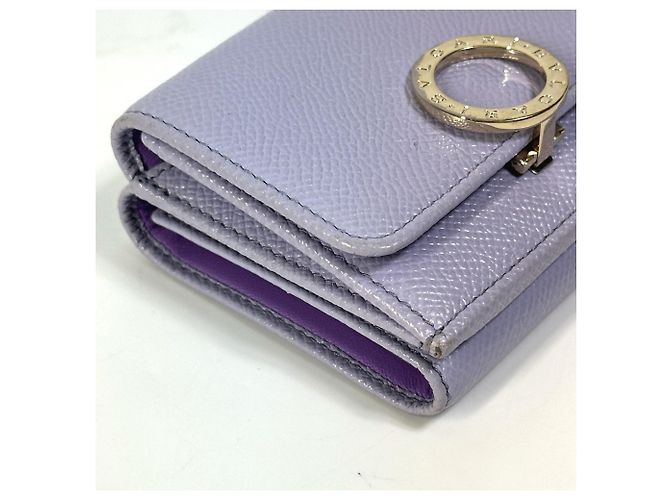 Bulgari Bvlgari lila Leder Dreifach-Brieftasche - Ansicht 3