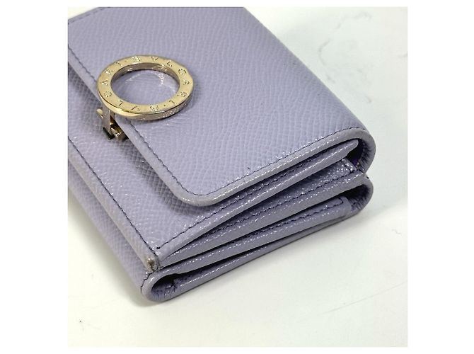 Bulgari Bvlgari lila Leder Dreifach-Brieftasche - Ansicht 4