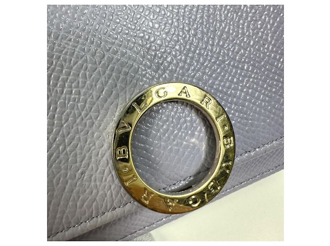 Bulgari Bvlgari lila Leder Dreifach-Brieftasche - Ansicht 5
