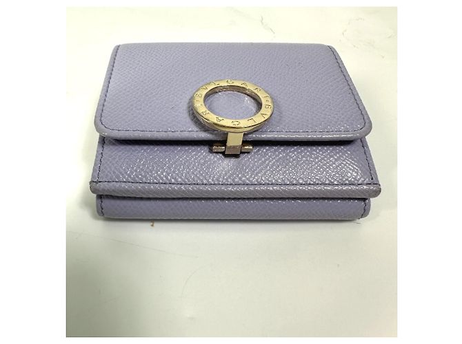Bulgari Bvlgari lila Leder Dreifach-Brieftasche - Ansicht 6