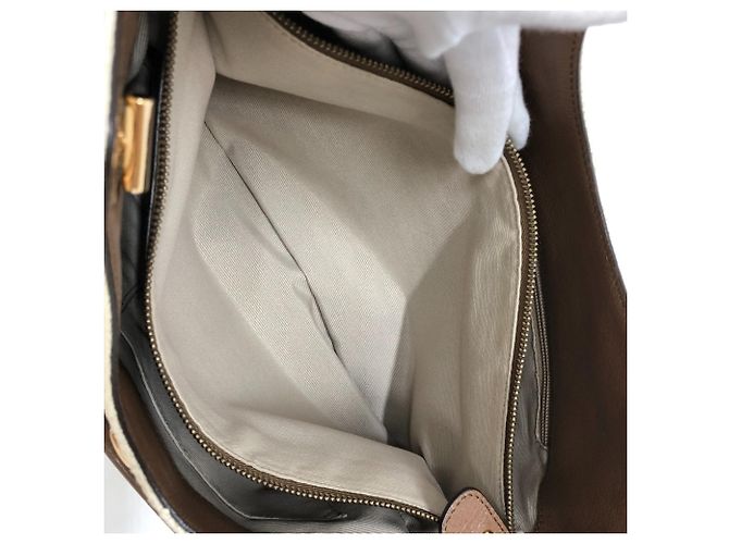 Sac à main Gancini de Salvatore Ferragamo Beige - vue 10