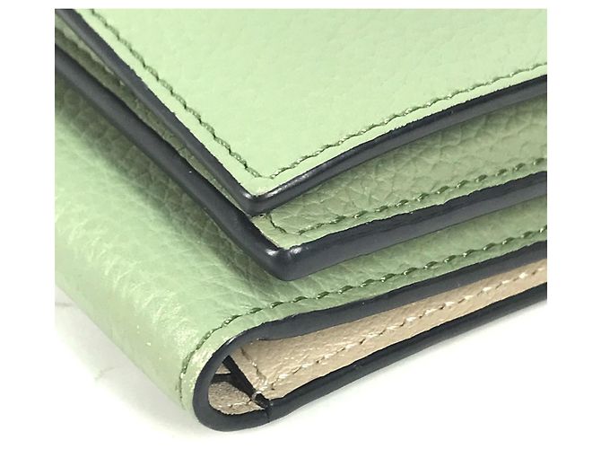 Billetera Vertical Pequeña Anagram LOEWE Castaño Verde - vista 10