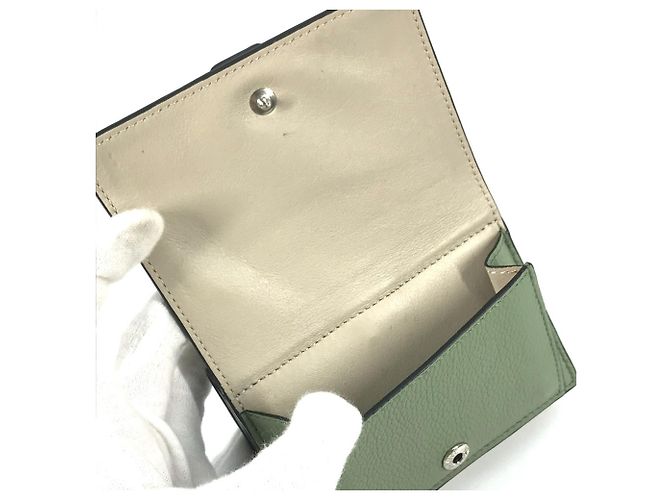 Billetera Vertical Pequeña Anagram LOEWE Castaño Verde - vista 7