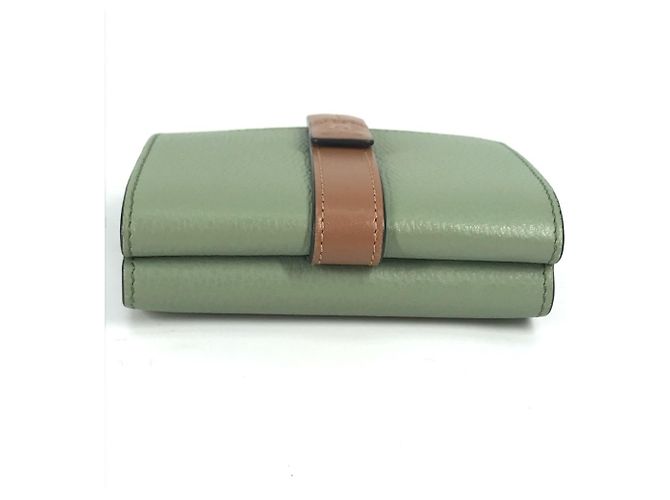 Billetera Vertical Pequeña Anagram LOEWE Castaño Verde - vista 8