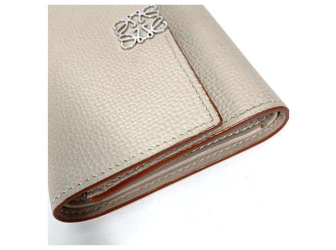 Loewe Anagram Vertical Wallet in Light Ghost Beige - view 3