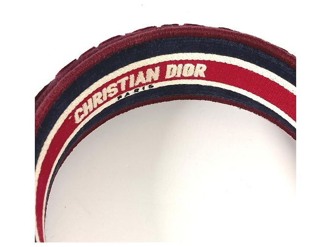 Fascia in Velluto Cannage Christian Dior Rosso Bordò - vista 4