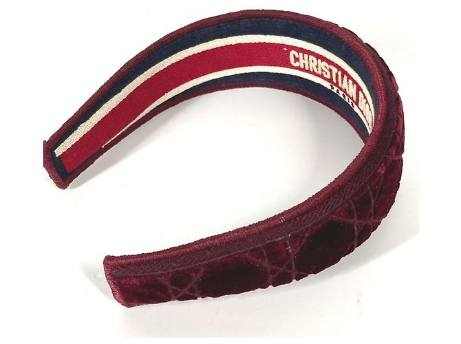Fascia in Velluto Cannage Christian Dior Rosso Bordò - vista 6