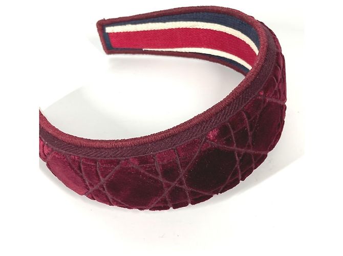 Fascia in Velluto Cannage Christian Dior Rosso Bordò - vista 7