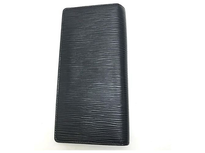 Louis Vuitton Epi-Leder Portemonnaie Brazza Bifold Lang Marineblau - Ansicht 2