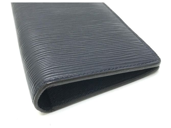 Louis Vuitton Epi-Leder Portemonnaie Brazza Bifold Lang Marineblau - Ansicht 3