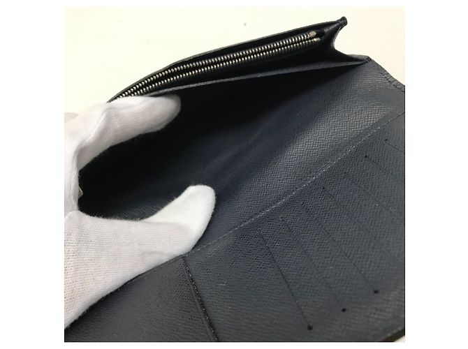 Louis Vuitton Epi-Leder Portemonnaie Brazza Bifold Lang Marineblau - Ansicht 9