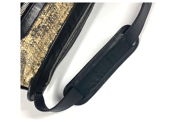 Borsa a Spalla CHANEL Camelia CC Coco Mark Nero Beige Giallo - vista 12