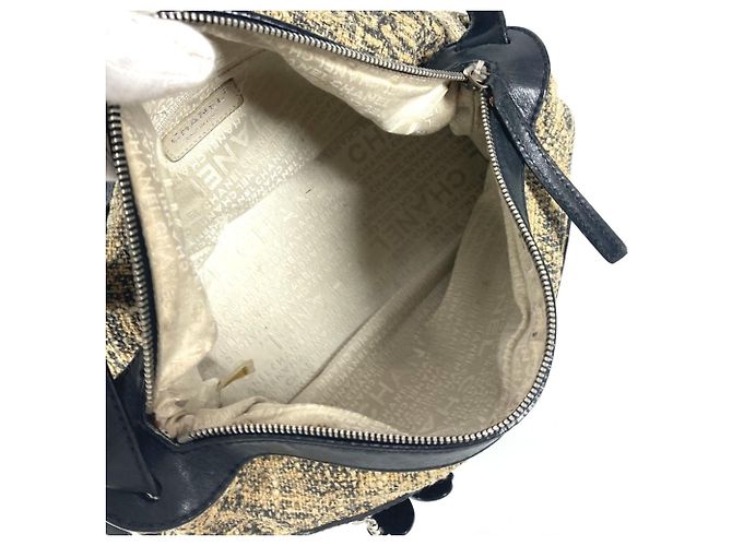 Borsa a Spalla CHANEL Camelia CC Coco Mark Nero Beige Giallo - vista 13