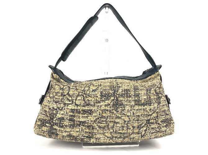 Borsa a Spalla CHANEL Camelia CC Coco Mark Nero Beige Giallo - vista 2