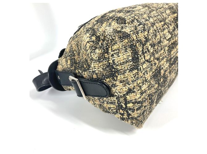 Borsa a Spalla CHANEL Camelia CC Coco Mark Nero Beige Giallo - vista 7