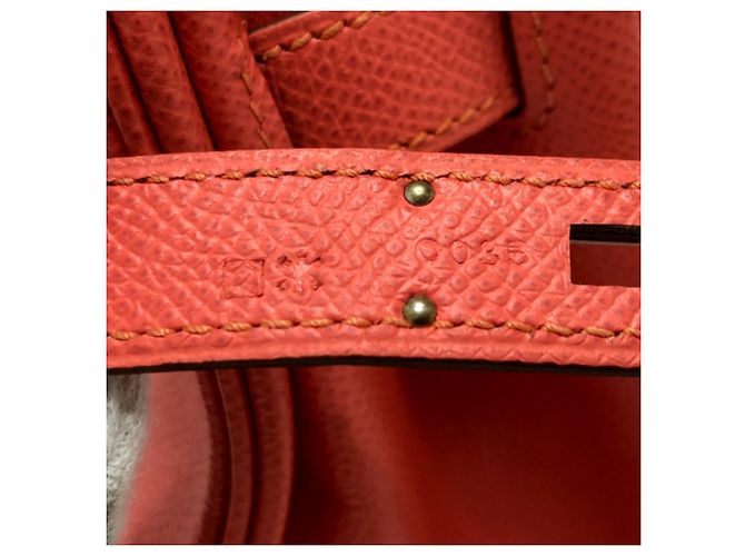 Borsa Tote Birkin 30 di Hermès Rosa Corallo - vista 15
