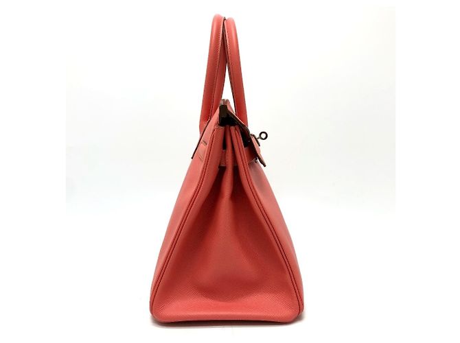 Borsa Tote Birkin 30 di Hermès Rosa Corallo - vista 3