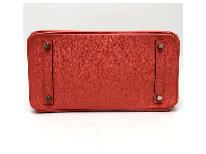 Borsa Tote Birkin 30 di Hermès Rosa Corallo - vista 7