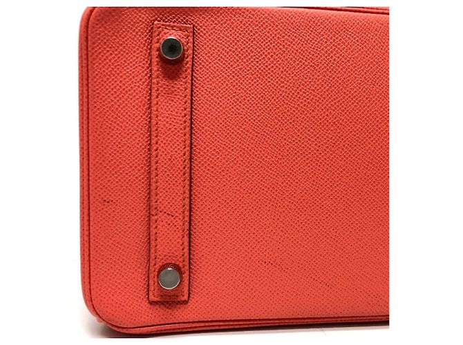 Borsa Tote Birkin 30 di Hermès Rosa Corallo - vista 8