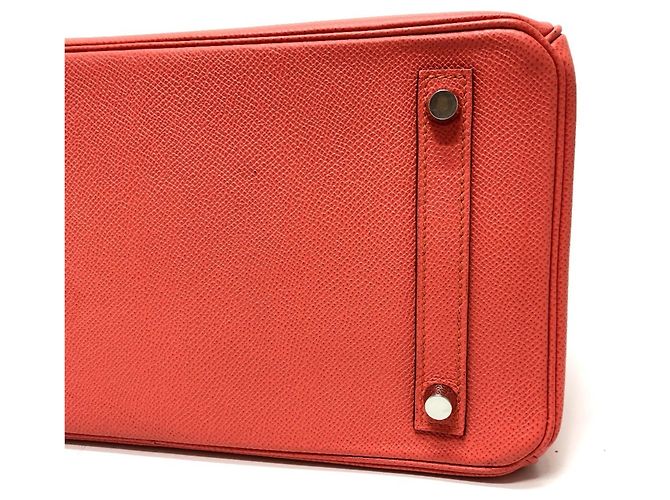 Borsa Tote Birkin 30 di Hermès Rosa Corallo - vista 9