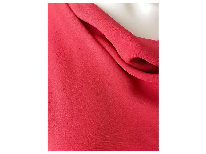 Vestido midi de seda coral rosa Valentino Roja - vista 10