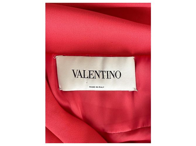 Vestido midi de seda coral rosa Valentino Roja - vista 7
